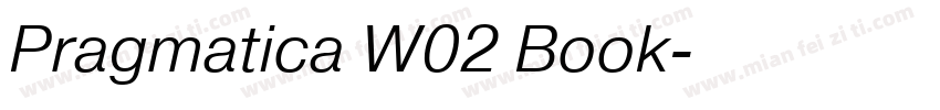 Pragmatica W02 Book字体转换